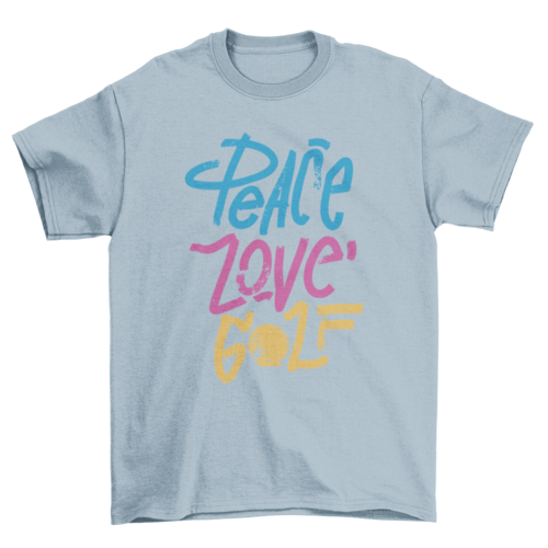 Peace Love Golf Graphic T-Shirt