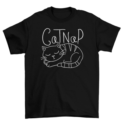 T-shirt Chat qui fait la sieste