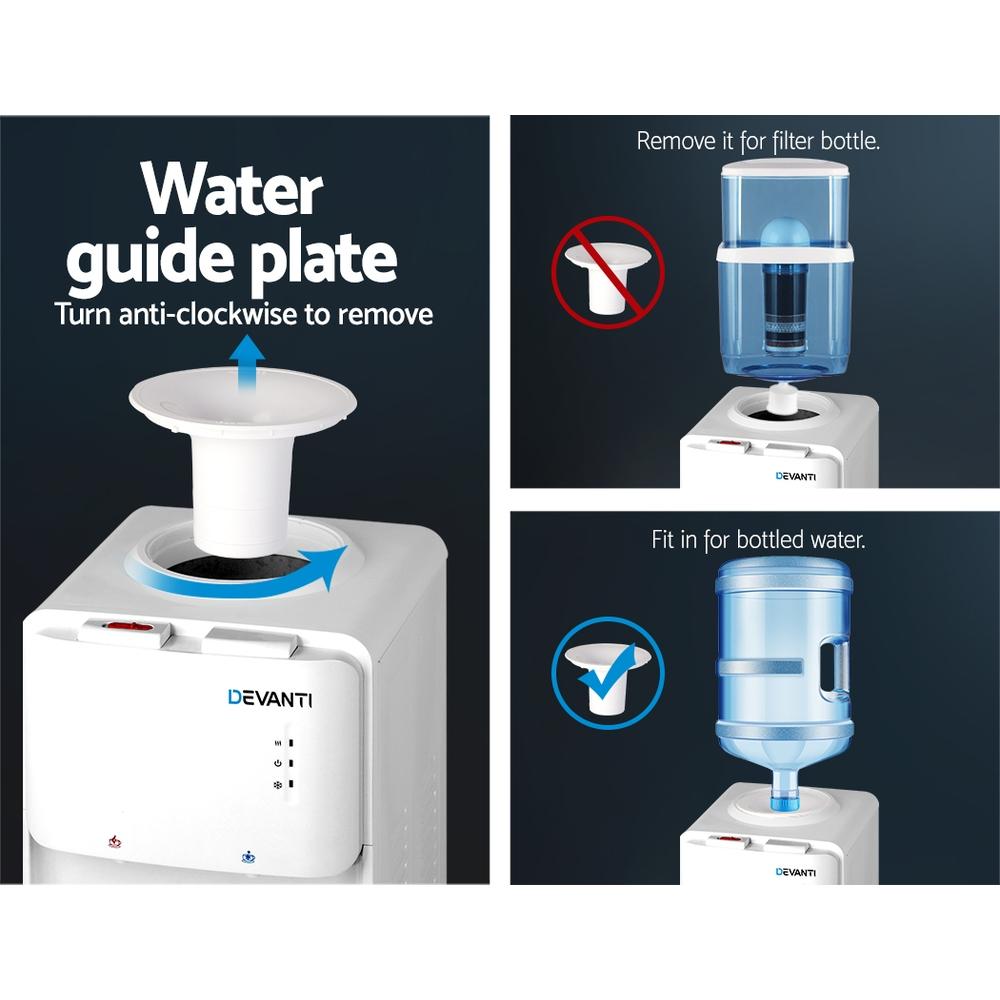 22L Hot and Cold Water Cooler Dispenser with Purifier