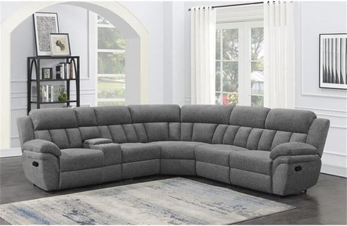 Canapé sectionnel inclinable 6 places Bahrain Charcoal