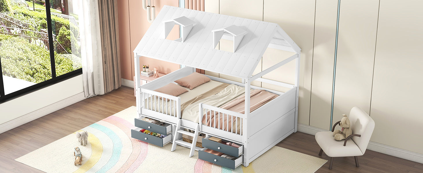 Bed Frame White Wood for bedroom and guest room furnishing