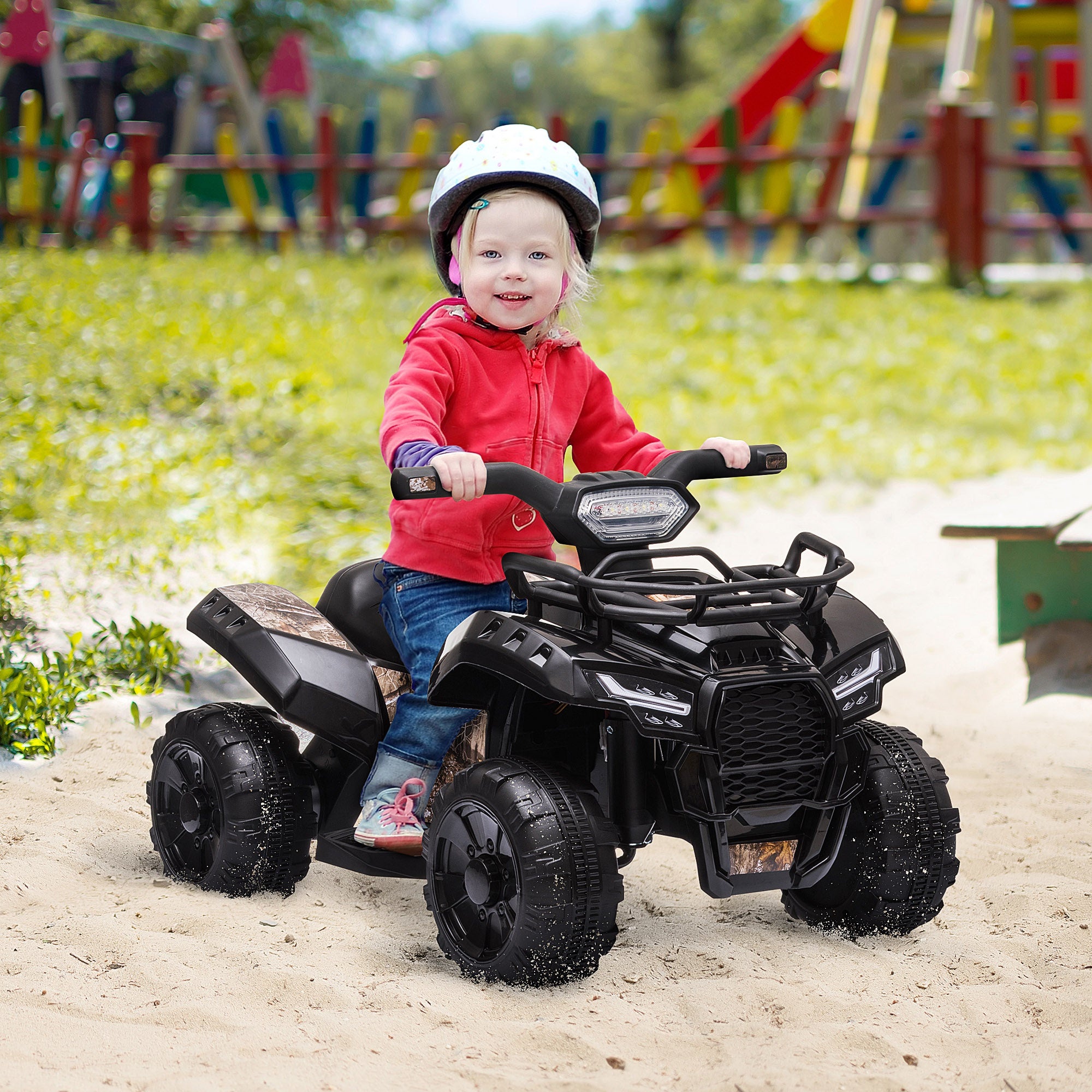 Kids Ride-On ATV Four Wheeler with Working Headlights (Deluxe)