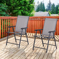 Outsunny 2-PCS Foldable Steel Garden Chairs Outdoor Patio Park