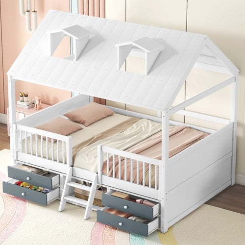 Cadre de lit en bois blanc pour l'ameublement des chambres à coucher et des chambres d'amis