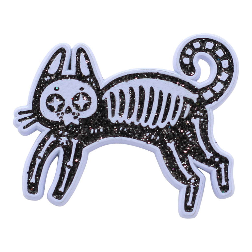 Skeleton Cat Enamel Pin
