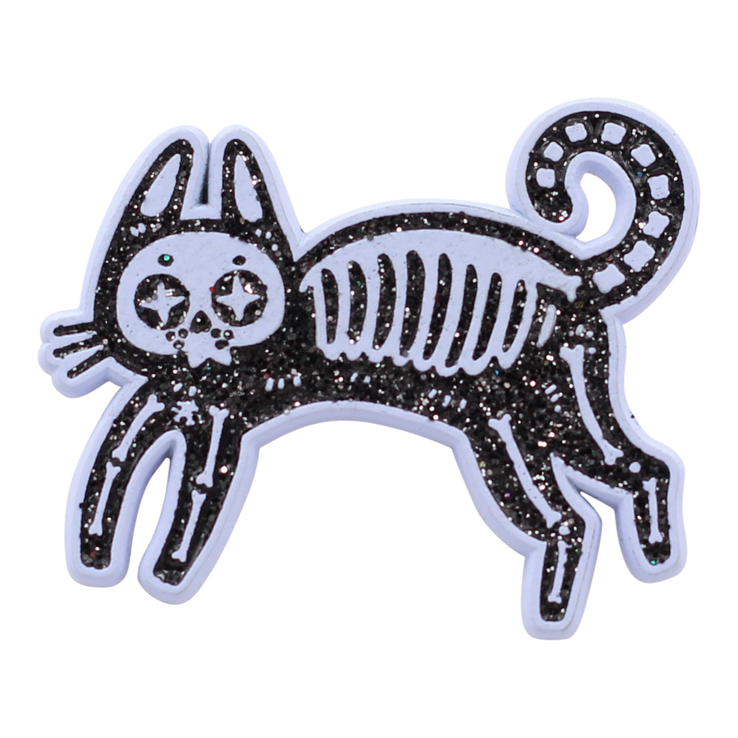 Skeleton Cat Enamel Pin