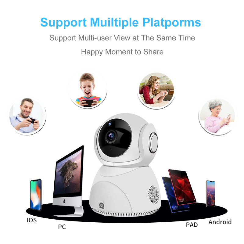1080p Wireless Security Camera, 360 Pan Tilt WiFi