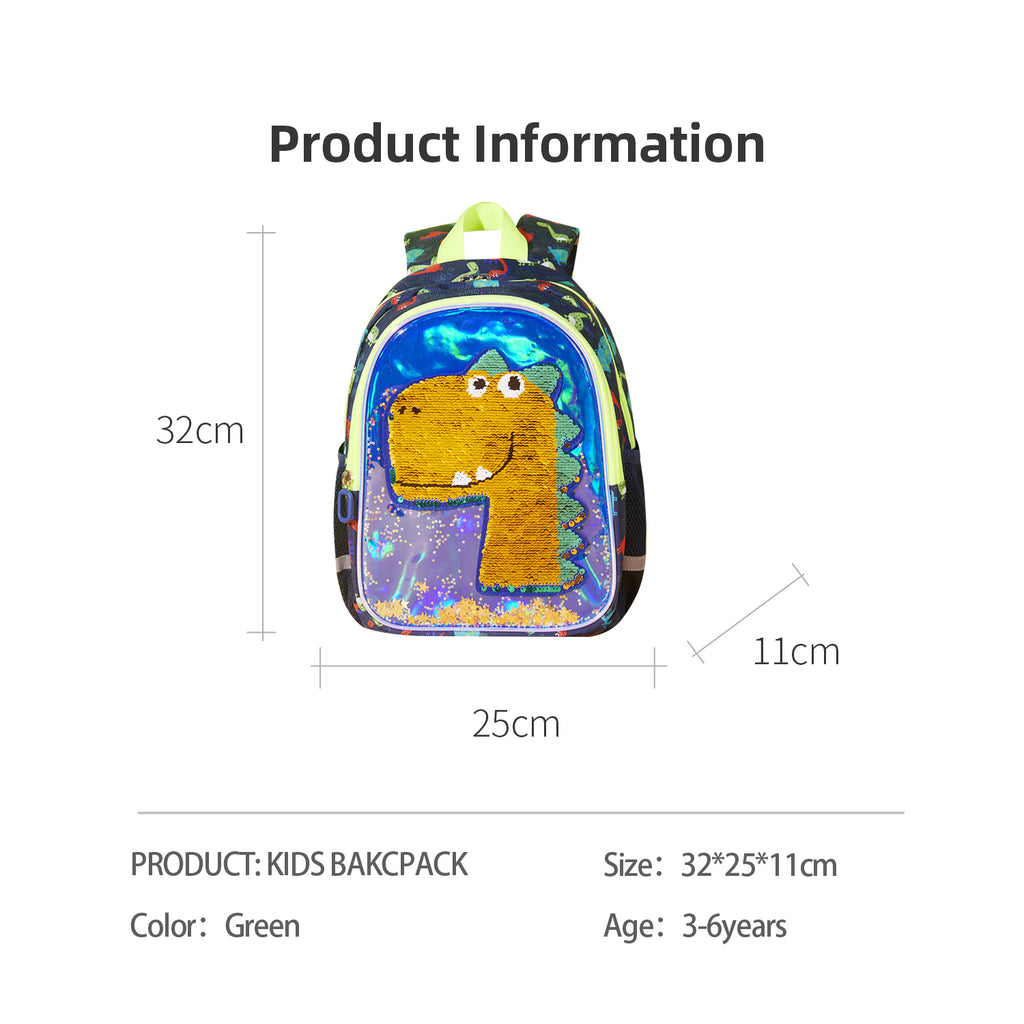 Dinosaur Sequin Kids Backpack