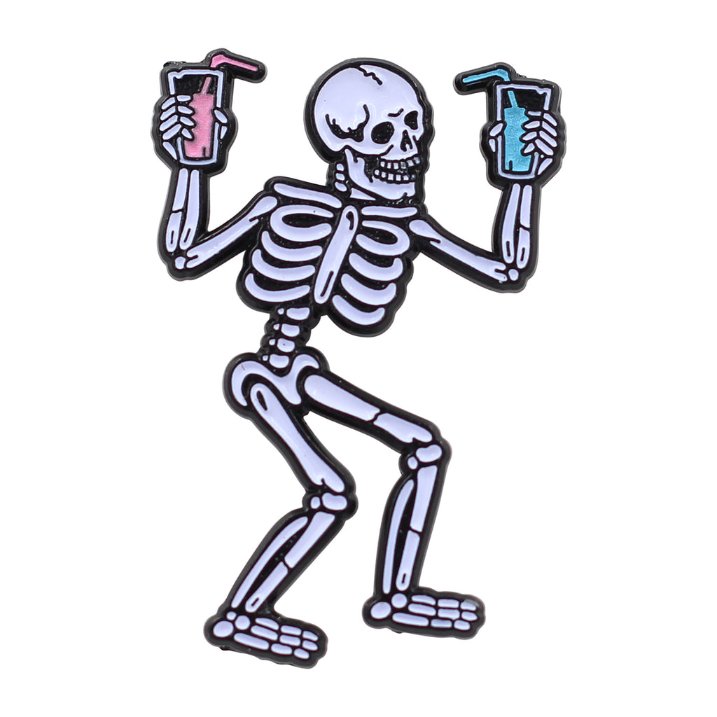 Glow-in-the-Dark Party Skeleton Pin