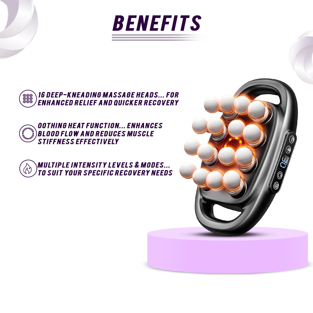 16-Head Deep Tissue Muscle Massage Gun