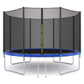 12FT Round Trampoline with Safety Enclosure Net & Ladder