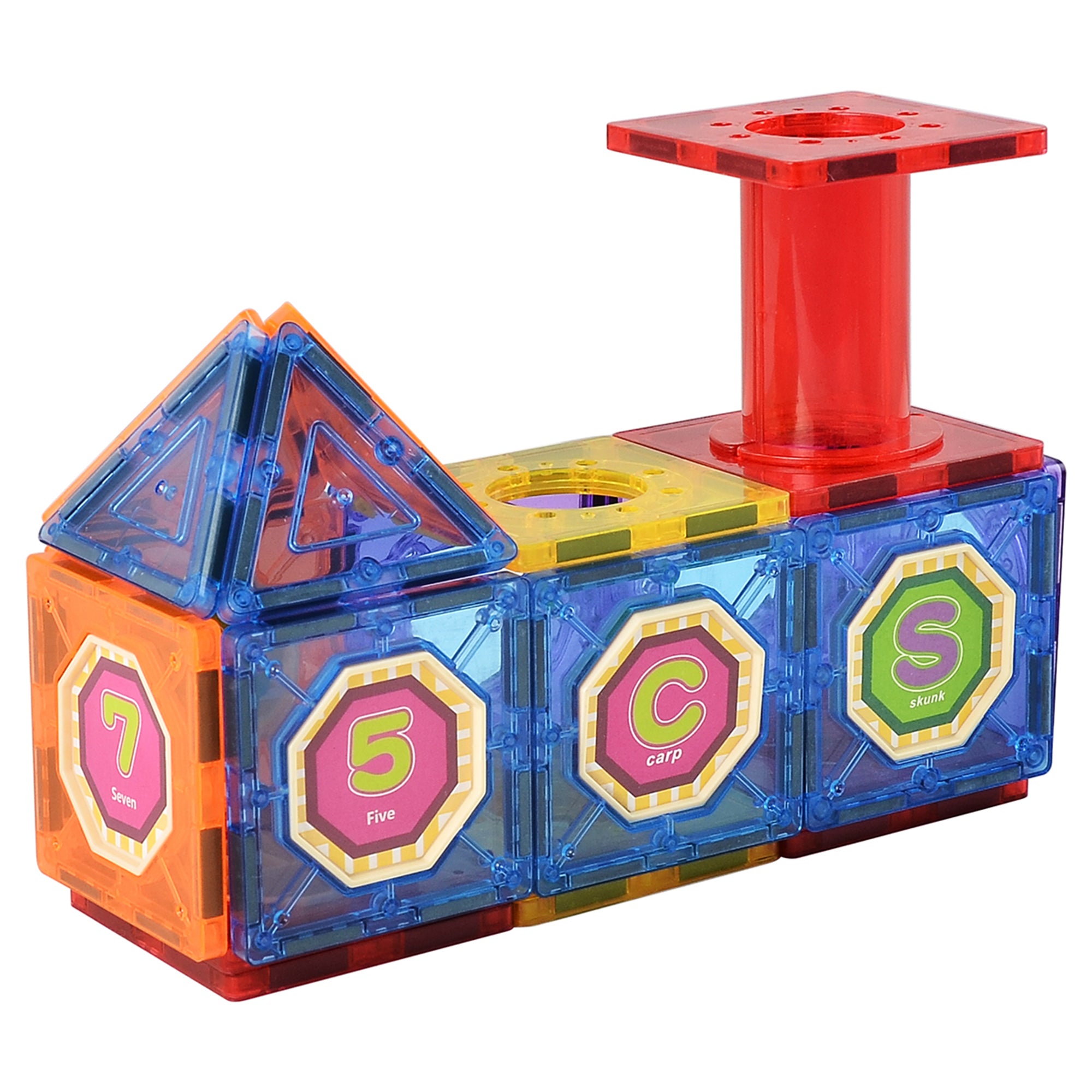 Magnetic Building Tiles for Kids, 102-Piece Blocks Set