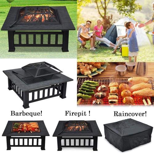 Outdoor Charcoal Fire Pit with Cover