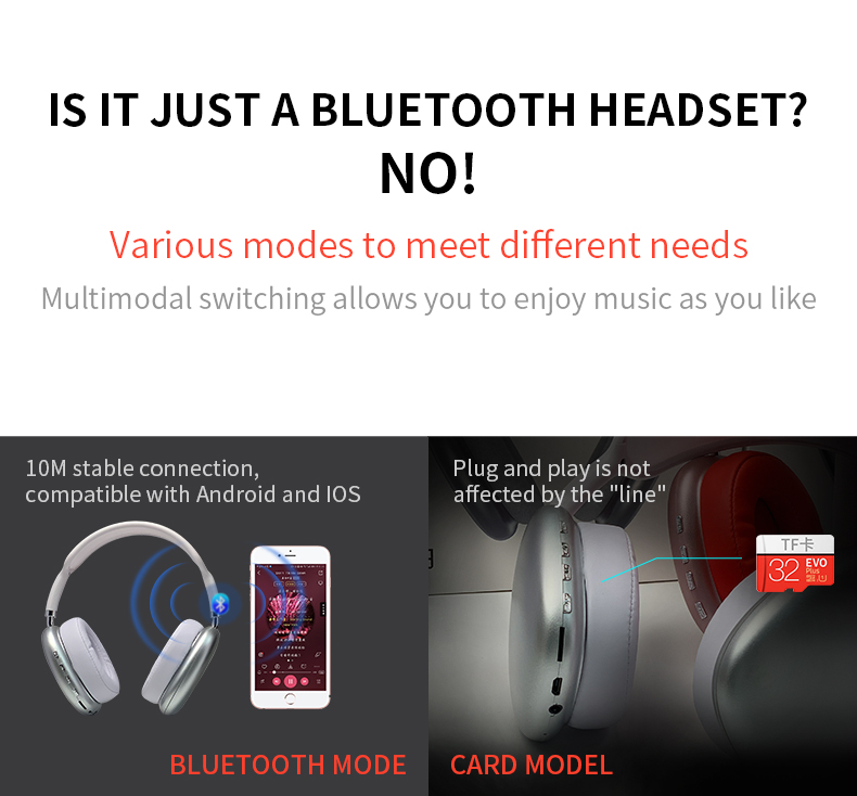 Wireless HiFi Stereo Bluetooth Headphones