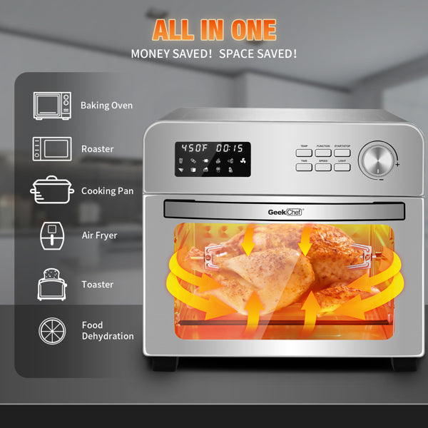 Air Fryer Toaster Oven with Rotisserie and Dehydrator