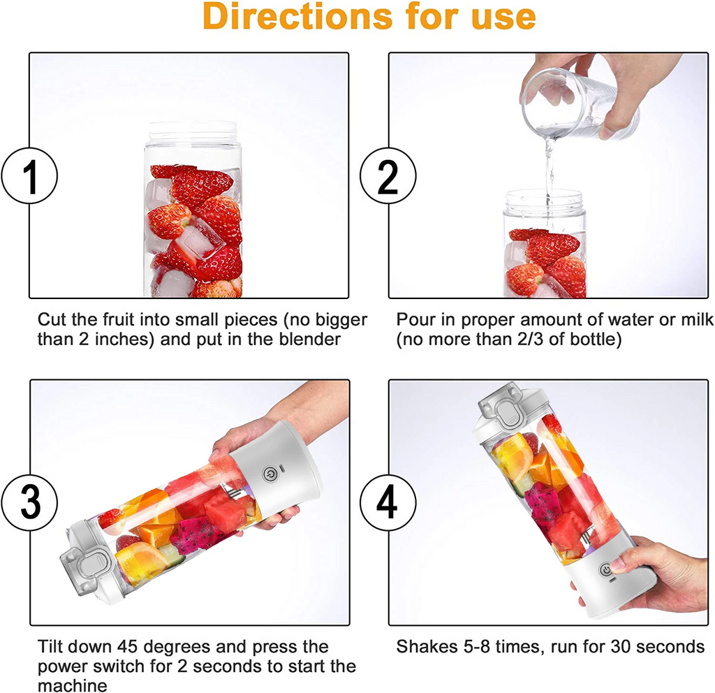 Portable Electric Juicer Blender Bottle, 600ml