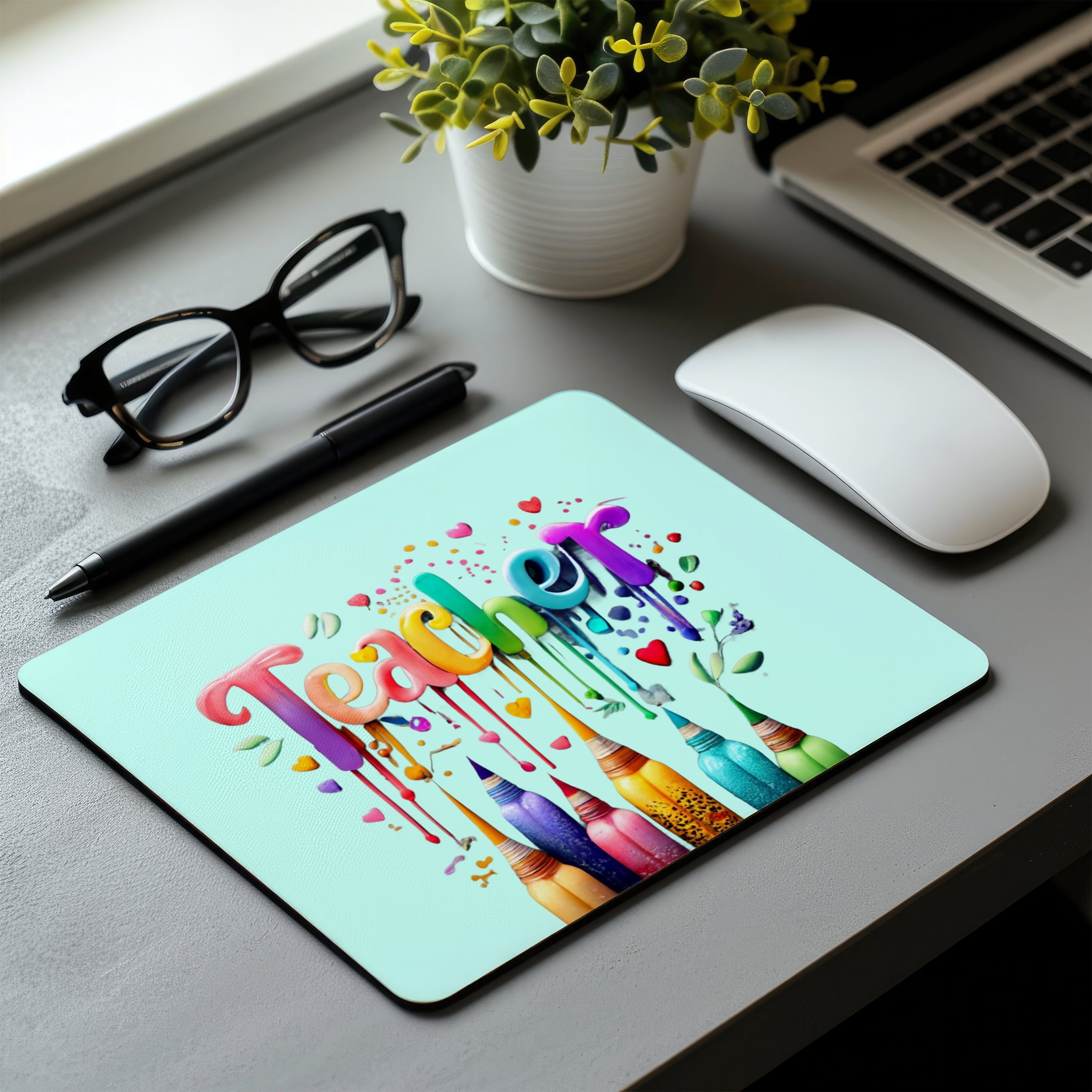 School Teacher Non-Slip Mouse Pad