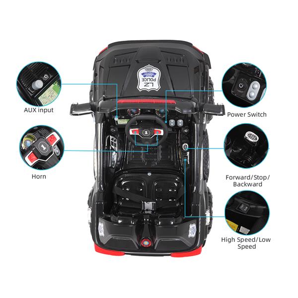 Kids Ride-On Police Car with Remote Control