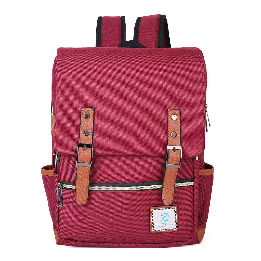 Slim Laptop Backpack, Fits 15-Inch (Wine Red)