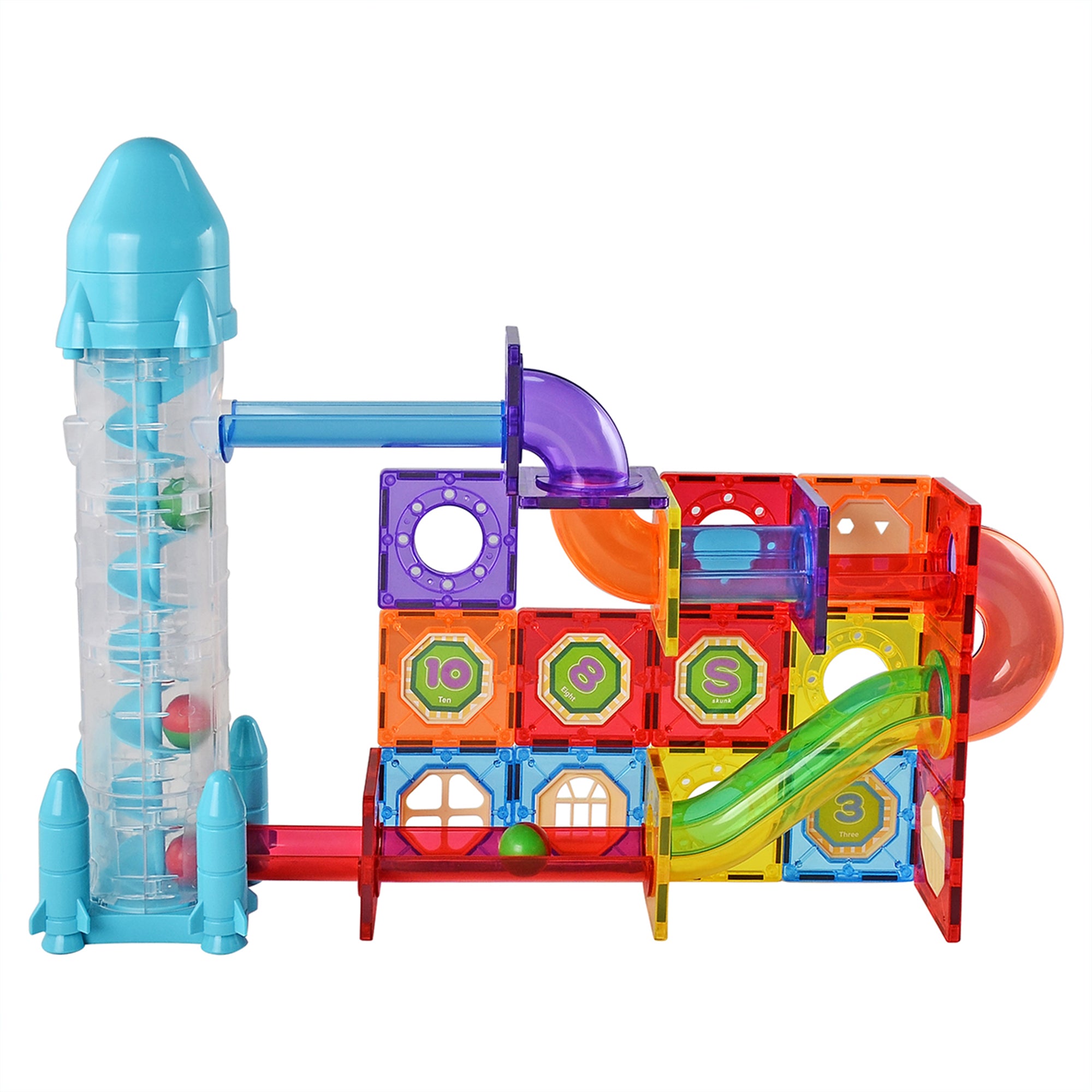 Magnetic Building Tiles for Kids, 102-Piece Blocks Set