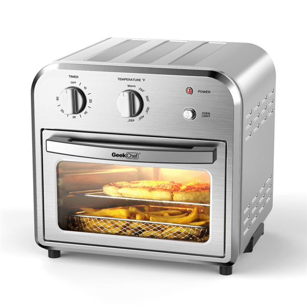 Air Fryer Toaster Oven Combo, 4-Slice (Silver)