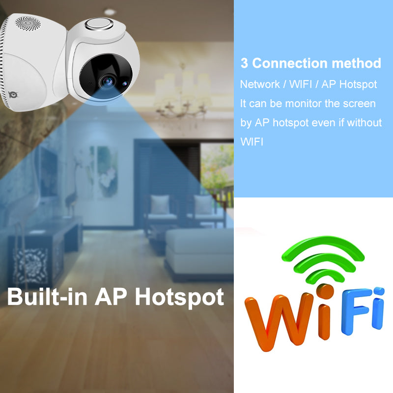 1080p Wireless Security Camera, 360 Pan Tilt WiFi
