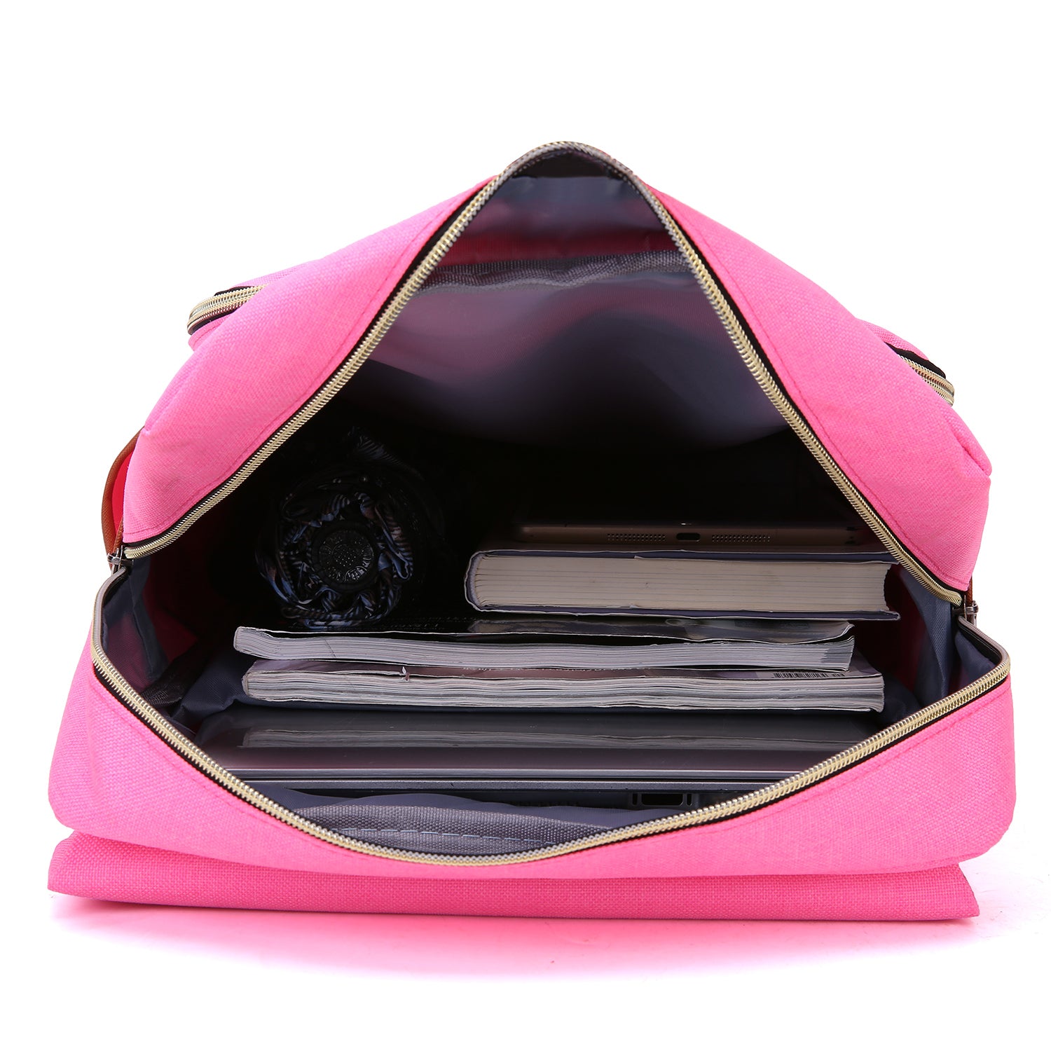 Slim 15-inch Laptop Backpack for School, Hot Pink
