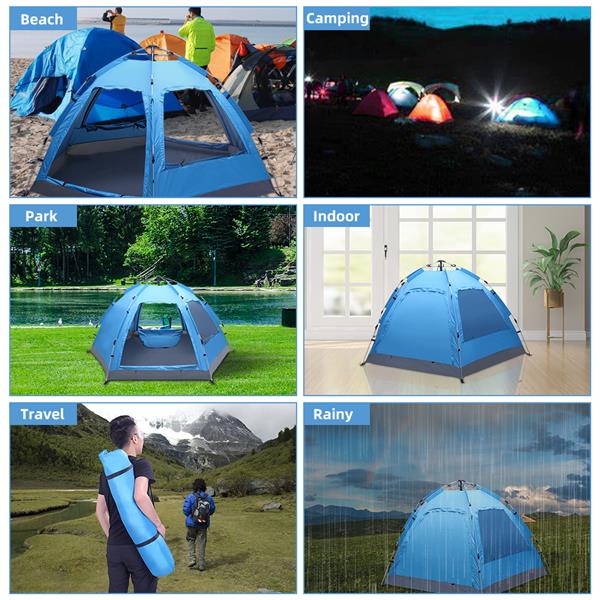 Instant Pop-Up Family Camping Tent, Waterproof