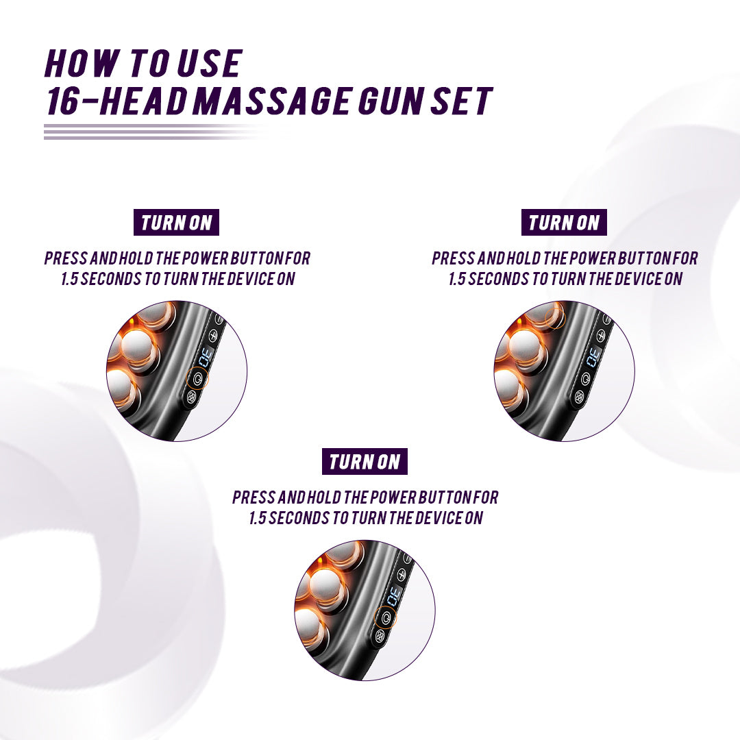 16-Head Deep Tissue Muscle Massage Gun