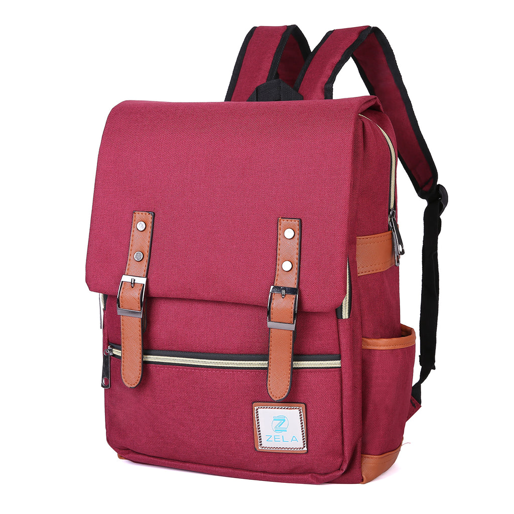 Slim Laptop Backpack, Fits 15-Inch (Wine Red)