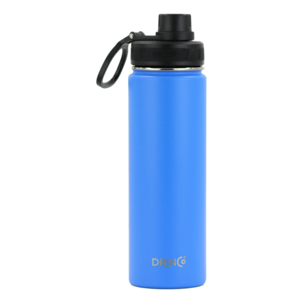 DRINCO 22oz Insulated Steel Sport Water Bottle, Royal Blue