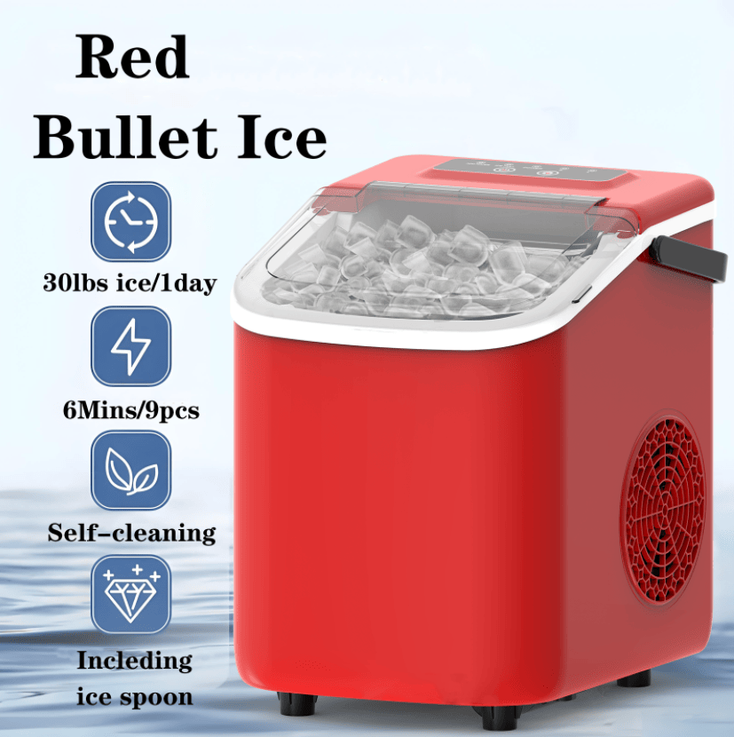 Portable Bullet Ice Maker, 26 lbs per Day (Home and Camping)