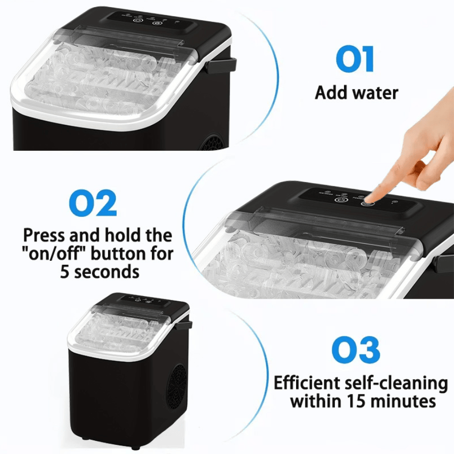 Portable Bullet Ice Maker, 26 lbs per Day (Home and Camping)