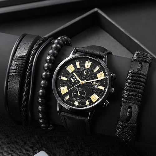 1pc Men's Nylon Business Watch Fashion Casual Round Hands Quartz Watch