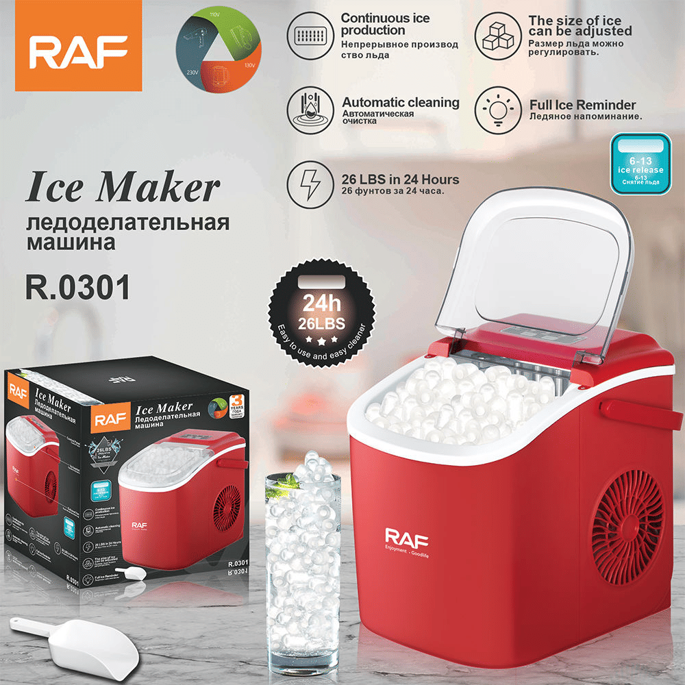 Portable Bullet Ice Maker, 26 lbs per Day (Home and Camping)