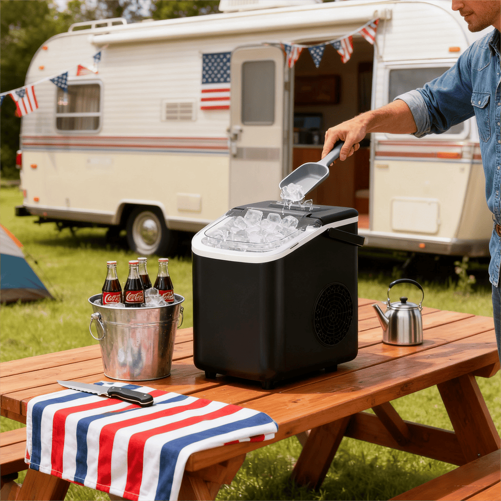 Portable Bullet Ice Maker, 26 lbs per Day (Home and Camping)
