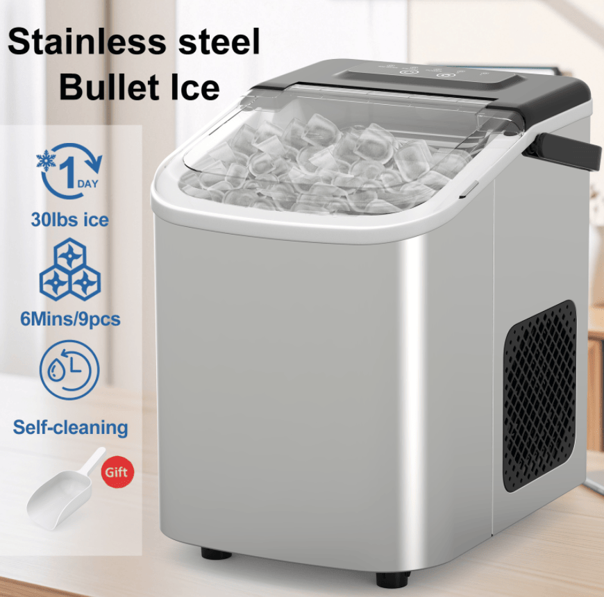 Portable Bullet Ice Maker, 26 lbs per Day (Home and Camping)