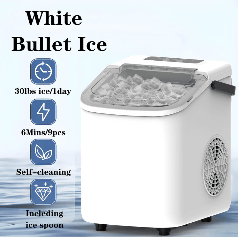 Portable Bullet Ice Maker, 26 lbs per Day (Home and Camping)
