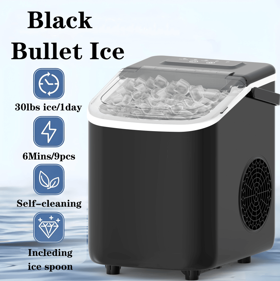 Portable Bullet Ice Maker, 26 lbs per Day (Home and Camping)