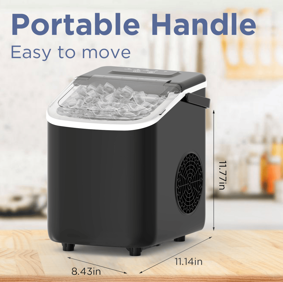Portable Bullet Ice Maker, 26 lbs per Day (Home and Camping)