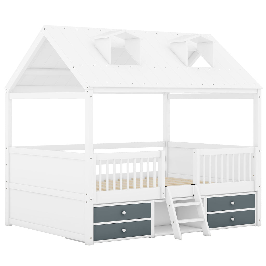 Bed Frame White Wood for bedroom and guest room furnishing