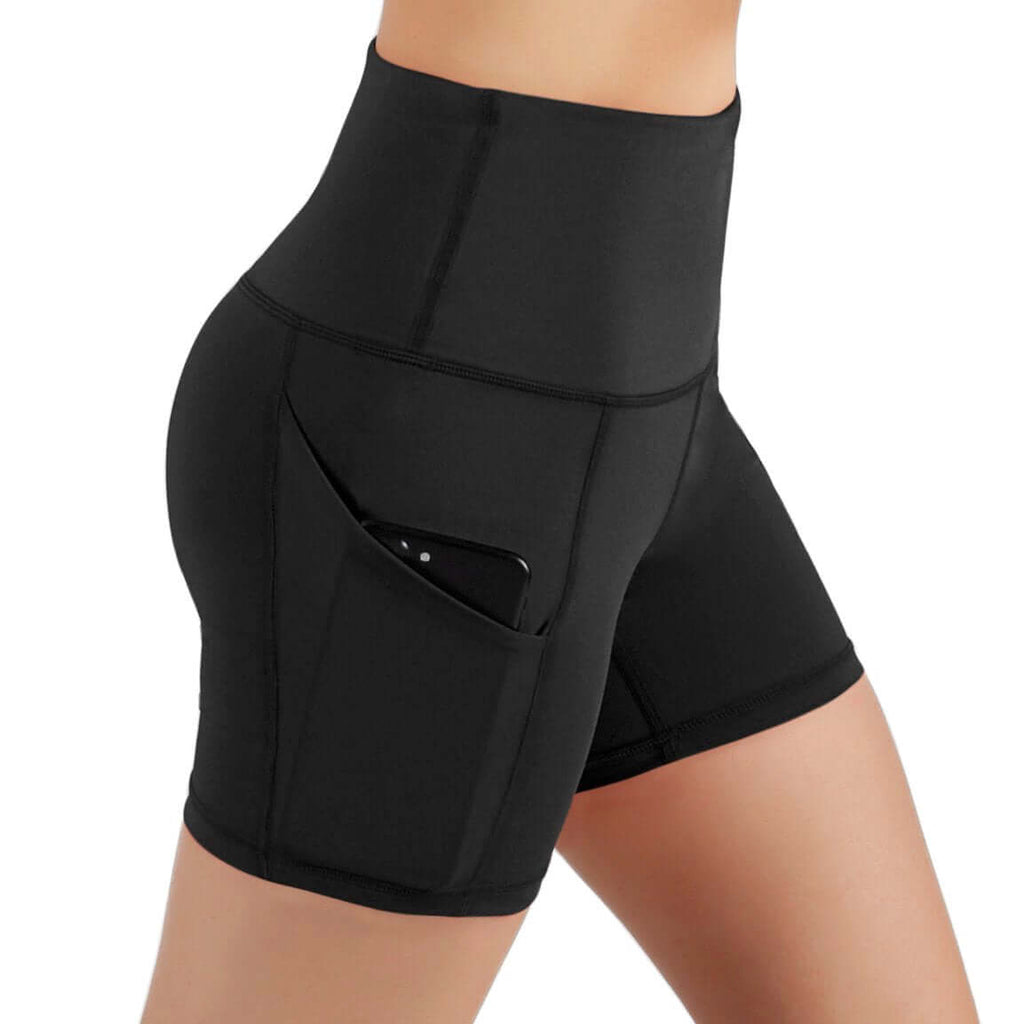 High-Waisted Athletic Shorts with Pockets