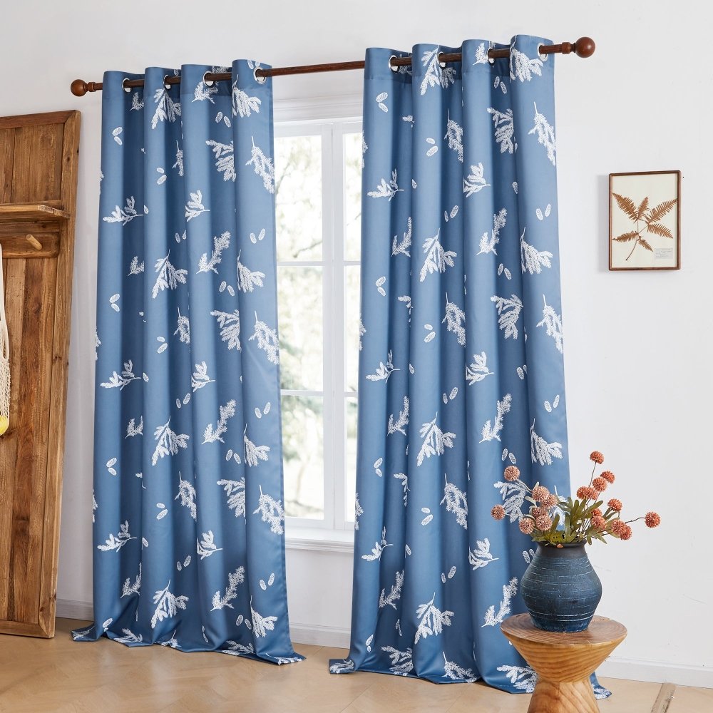 Farmhouse Forest Blackout Curtains for Bedroom