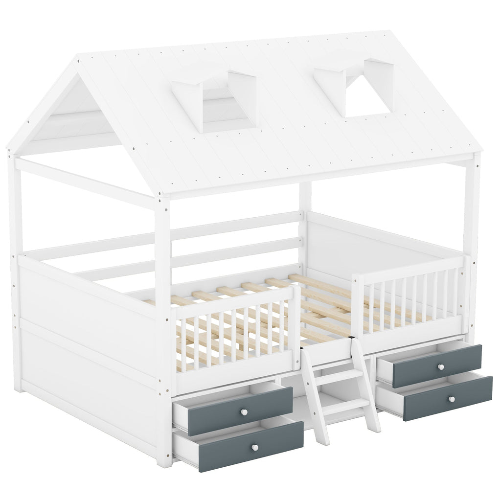 Bed Frame White Wood for bedroom and guest room furnishing
