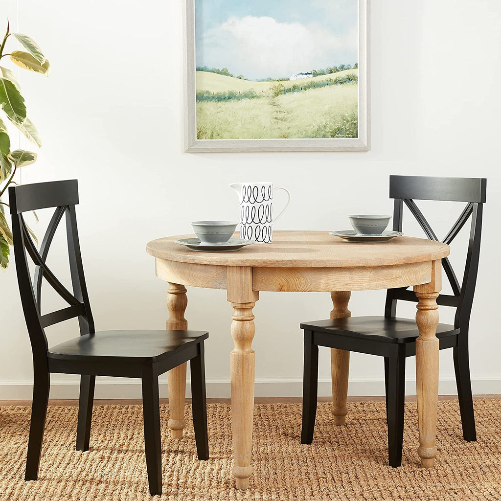 Black Cross Back Dining Chair Pair For Dining Room