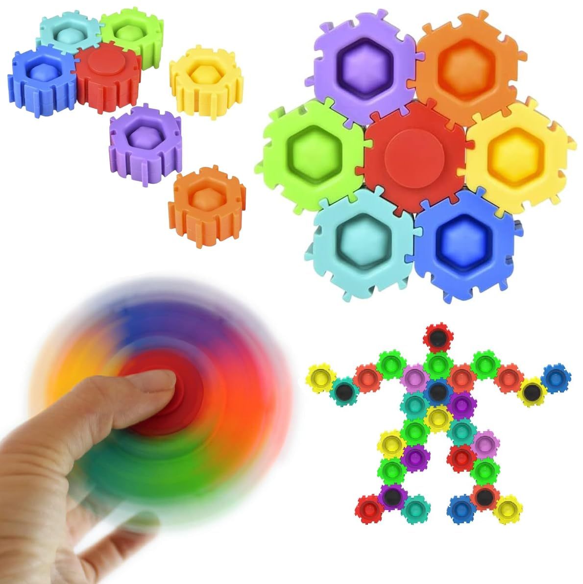 Push Pop Fidget Spinner Sensory Toy