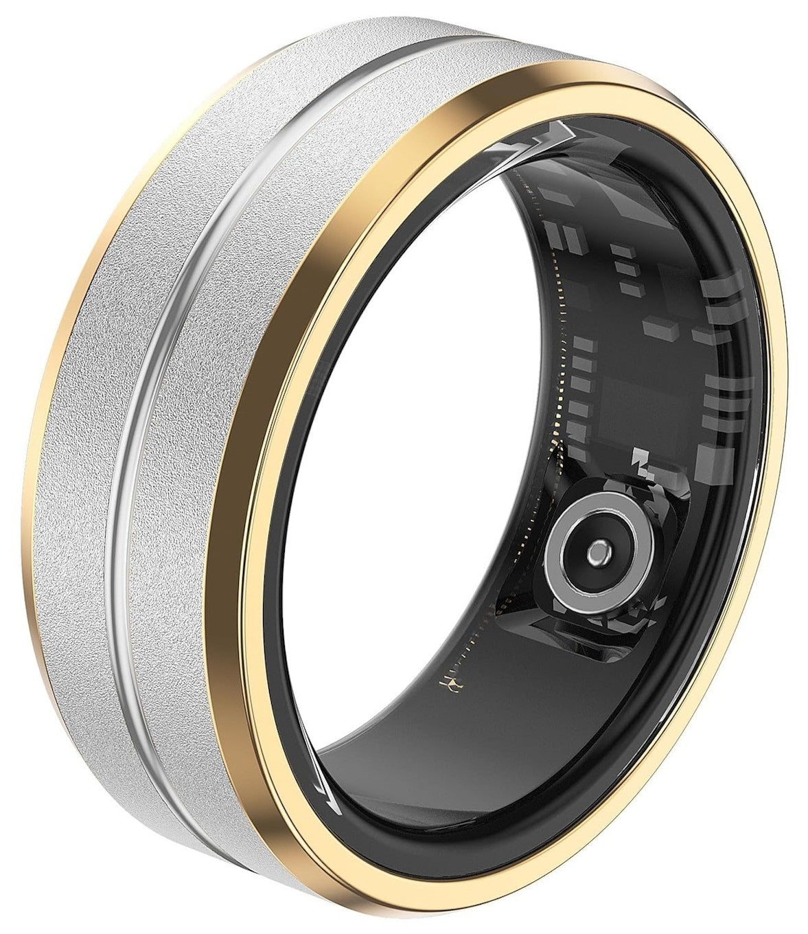 Waterproof Smart Ring Fitness Tracker (Silver/Gold)