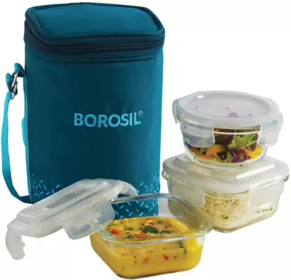 3-Piece Lunch Box Set with Carry Bag, Teal
