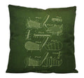 Vintage Golf Blueprint Throw Pillow