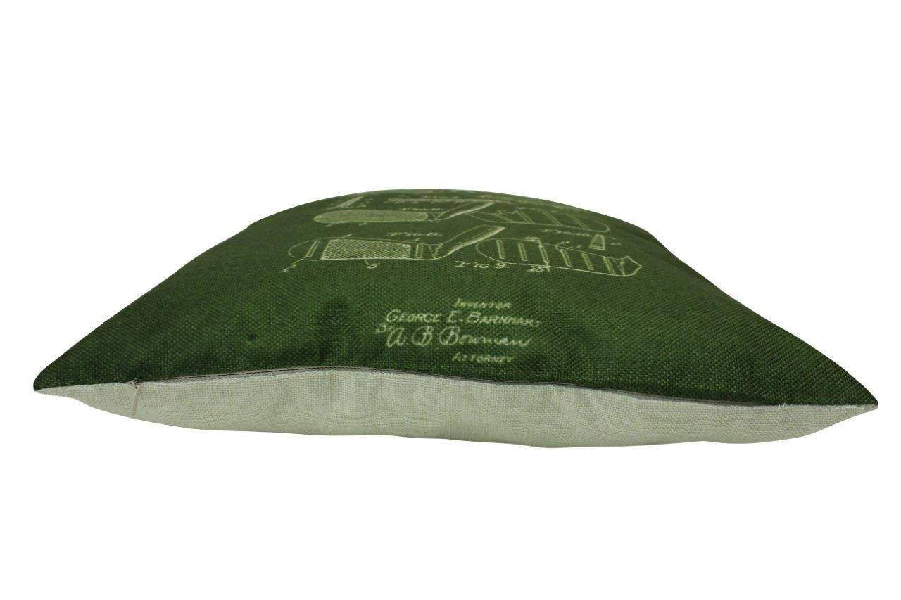 Vintage Golf Blueprint Throw Pillow